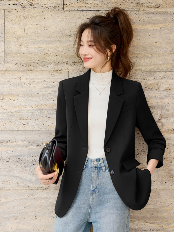 后开叉西装外套女春秋2025新款气质高级感女士超好看通勤西服上衣|undefined