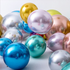 12-inch metallic color chrome balloons wholesale thick birthday wedding room party scene decoration and arrangement balloons