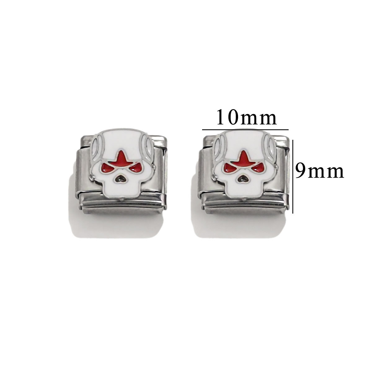 Titanio acero amor estampado patrón de goteo de aceite DIY pulsera de módulo italiano pulsera de encanto italiano