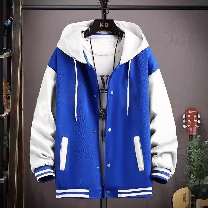 2024 осень и зима новый модный свитер повседневный тренд подросток красивый кардиган с капюшоном кардиган бейсбольный костюм куртка