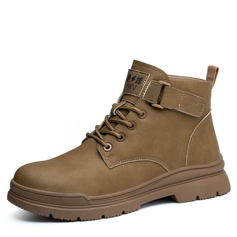 Nuevos zapatos de lana para hombres, zapatos de seguridad calientes de alto impacto, anti-perforación, zapatos ligeros antideslizantes de sitio de construcción