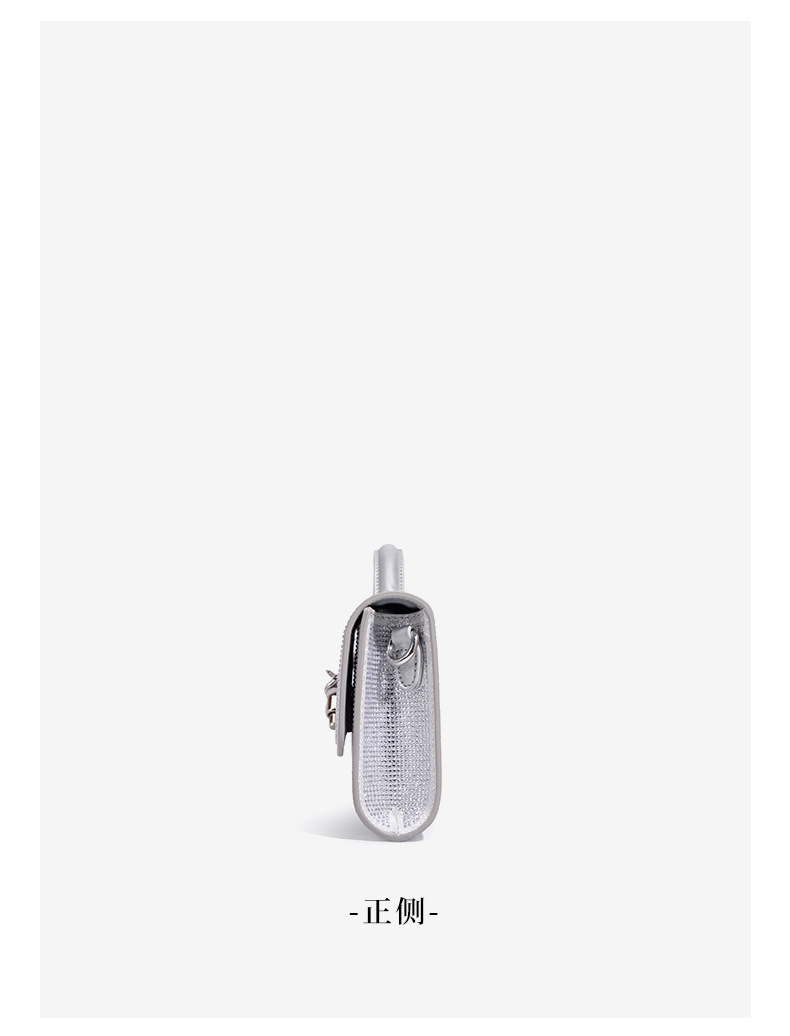 Trendige Diamant-Baguette-Abendtasche, Exquisite Horizontale Crossbody-Handtasche, Lange Geldbörse & Handytasche, Einschultrige Damenhandtasche – Detail 17