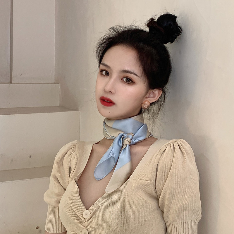 智贝SKU图_0丝巾小方巾那女长条领巾百搭春秋薄款围巾长
