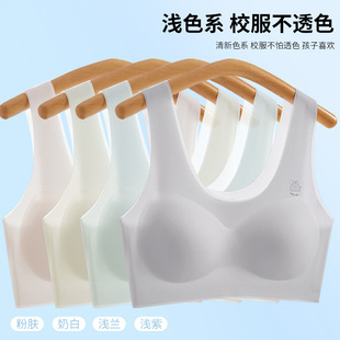 Developmental Stage Two Girls' Bra, Girls' Students, Junior High School Students, High School Students, Girls' Fixed Cup Vest-Style Intimates