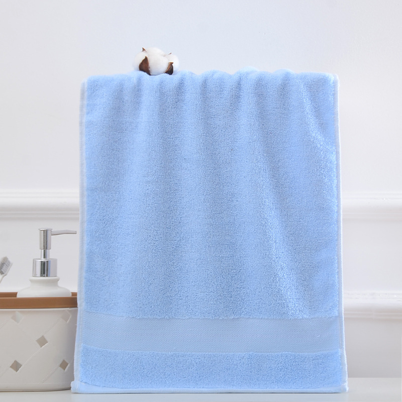 싱글 타월 브라이트 실크 블루