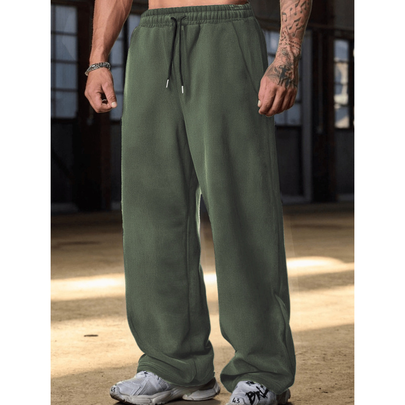 S 76109 American Drawstring Joggers American-style drawstring sports pants
