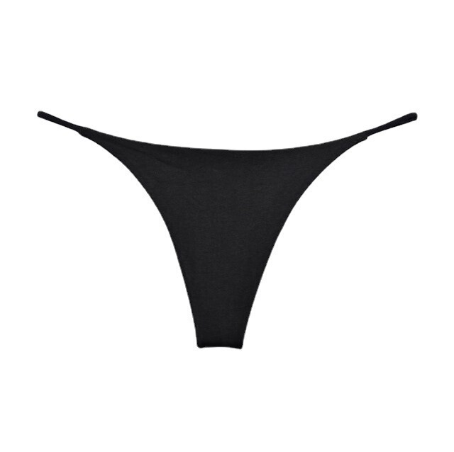 Double-Layer Thin Strap Sexy Thong Low-Waist Briefs Double-Layer Sports Fitness Bikini Women's T-Shaped Underwear 01