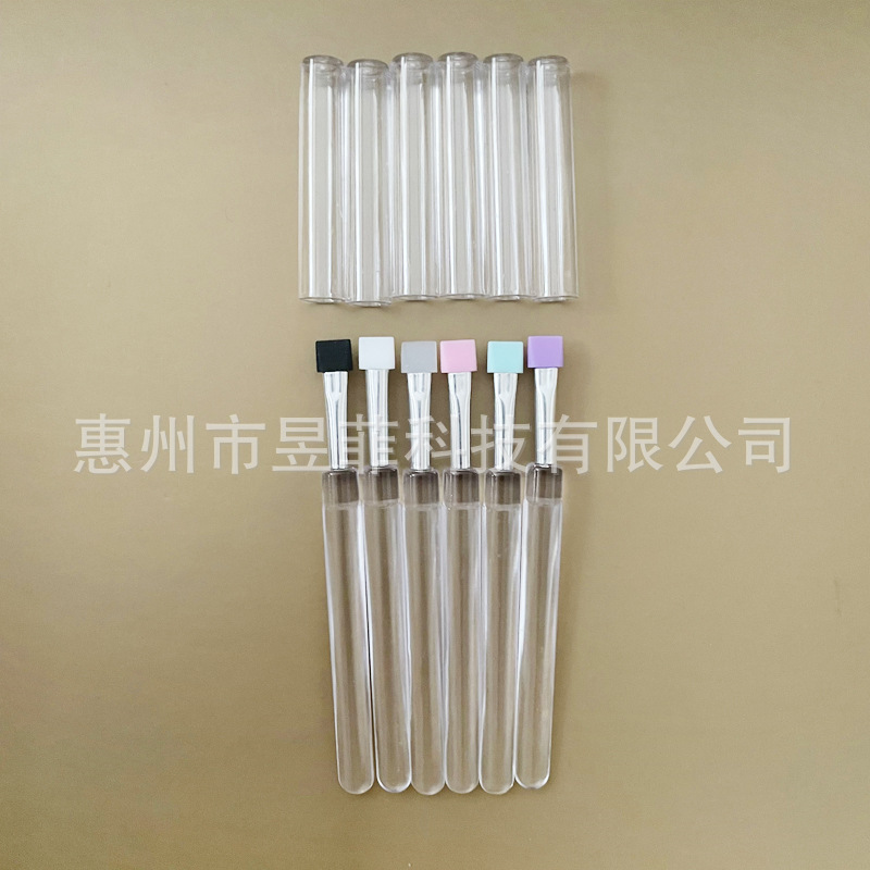 现货烫眊毛硅胶平头刷 大闪片眼影棒 硅胶大平头眉刷