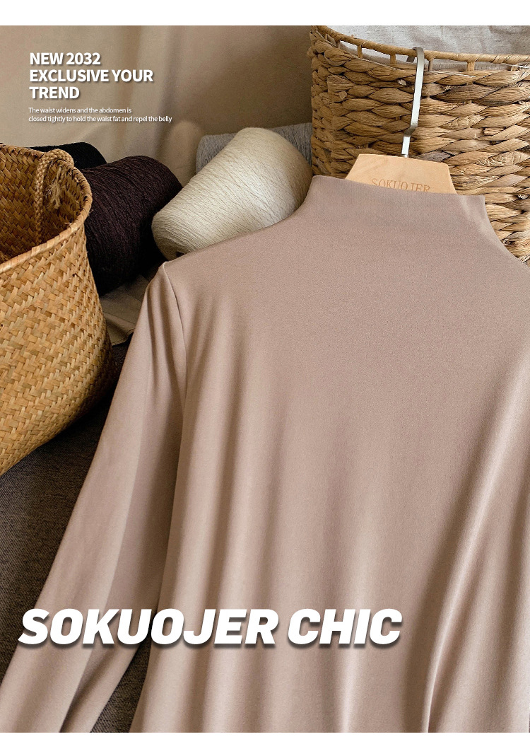 231g Weight Long Sleeve Sleeve Length Pullovers Placket Type Regular Sleeve Sleeve Type Spandex, Polyester Fabric Type Regular Top Length T-shirt Tops Type Holiday, Daily Occasion High Neck Neckline Slim Fit Type Solid Color Pattern Winter, Autumn Season Women's Gender Elegant, Streetwear Style Wholesale Women's Elegant Streetwear Solid Color Long Sleeve Sweaters & Cardigans 14