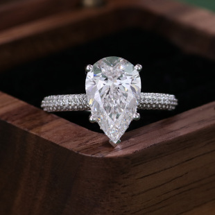 Cross-border foreign trade new creative horse-shaped cultivation of diamond 4 karat rings European and American fashion manufacturers direct supply