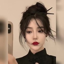 檀木发簪女新中式木簪古风高级感木质盘发发钗简约现代感发张簪子