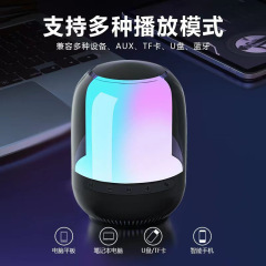 Bluetoothスピーカー カラフルRGB 重低音 クリスタル ワイヤレス デスクトップ ハイパワー オーディオ RGBライト効果 屋外 ポータブル