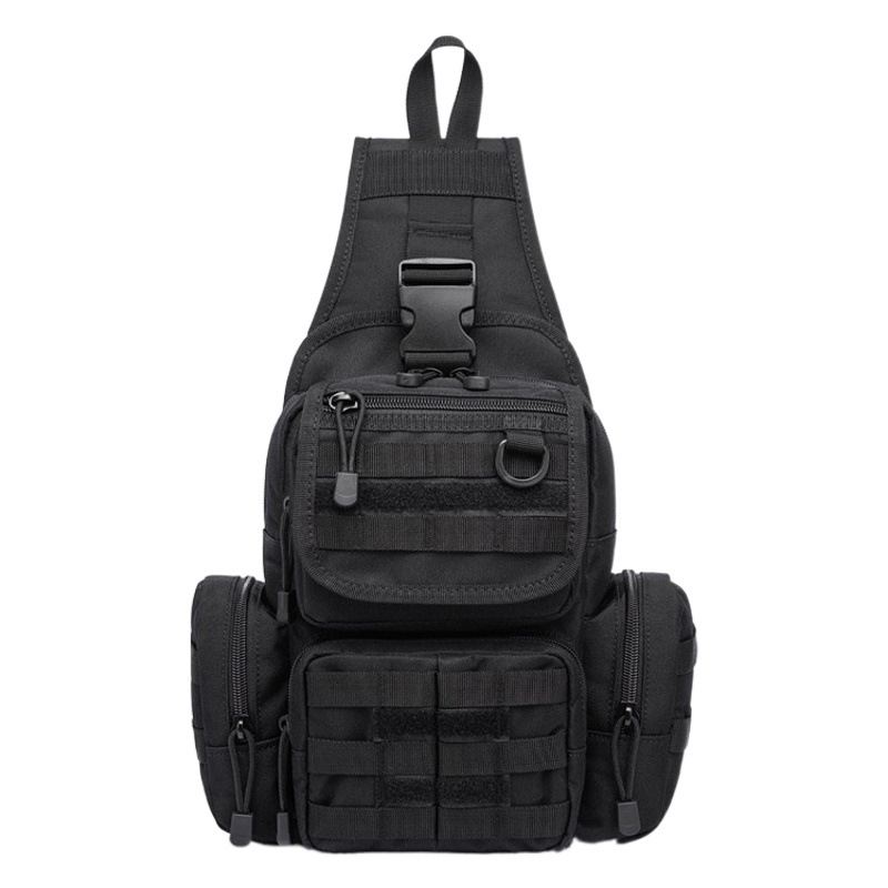 Ready Stock Waterproof Oxford Cloth Outdoor Men's Chest Bag Multifunctional Camouflage Tactical Crossbody Bag Single Shoulder Bag