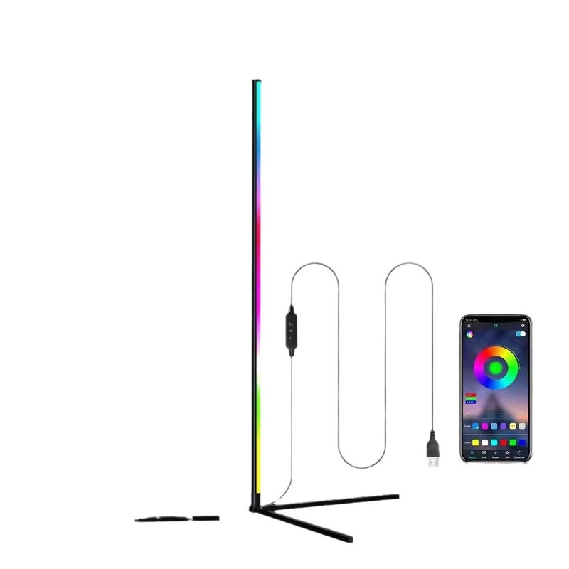LED雰囲気フロアランプRGBカラフルフロアランプ2.4G Bluetooth APPリビングルームゲーミングコーナー音声制御ライト|undefined