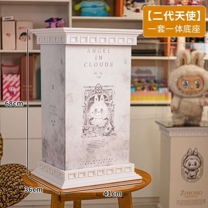 LABUBU収納ボックス ZIMOMO ローマ柱 大天使 アクリルディスプレイボックス 透明 輸出品質 おもちゃ|undefined