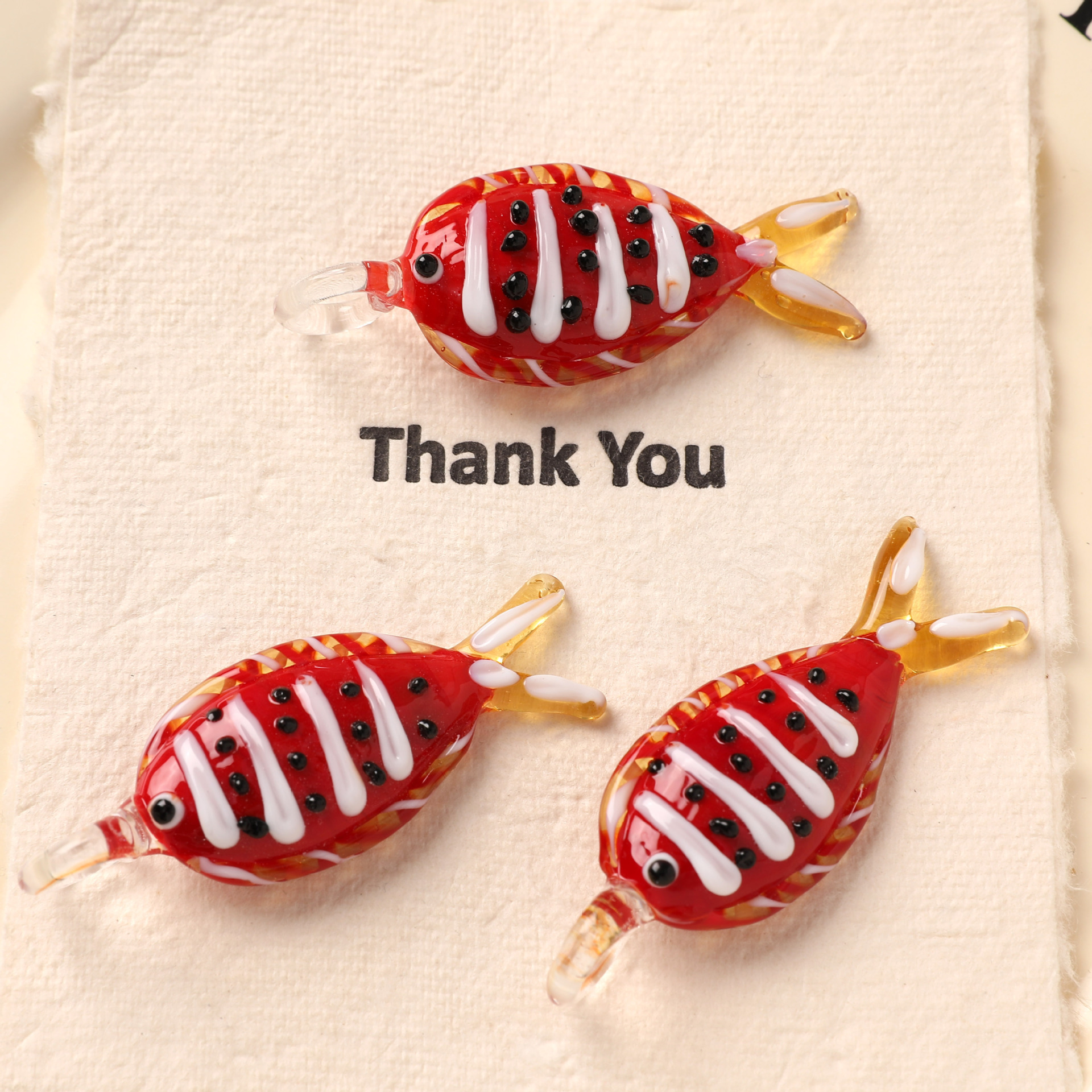 Fish Pattern 1 Piece Glass Fish Pendant DIY Jewelry Accessories