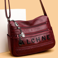 女包2025新款韩版单肩斜挎包简约大气妈妈包中年女士软皮质感包包