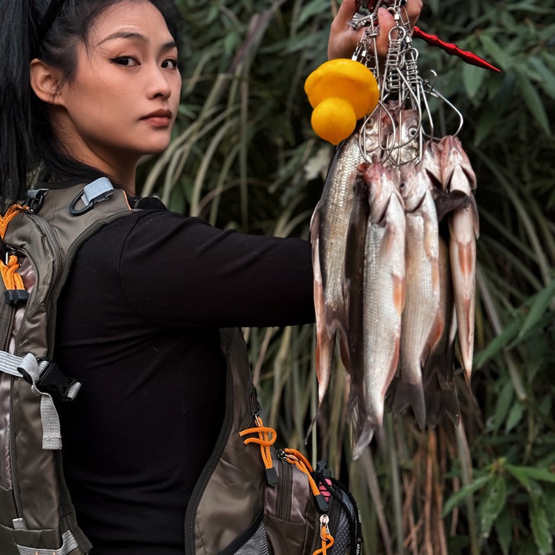 Multifuncional multibolsillo chaleco de pesca puerto chaleco de fotografía clip de caballo ocio al aire libre hombre y mujer mochila de pesca de mar hombro