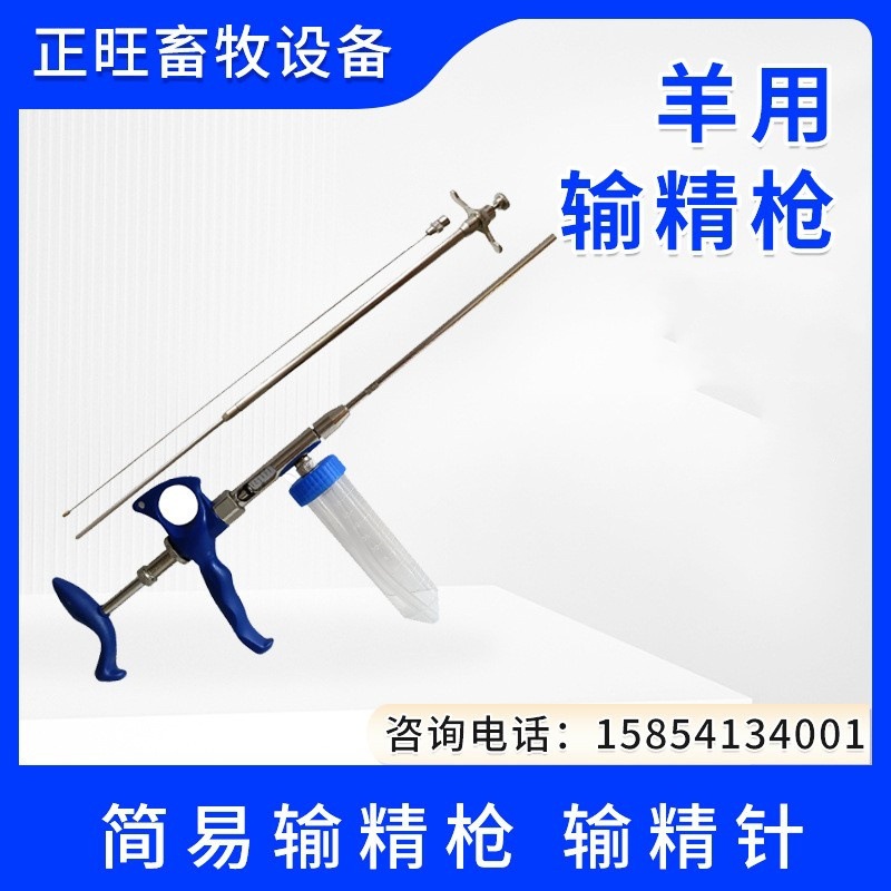 Pistola de transfusión de esperma para ovejas Pistola de transfusión de esperma simple Aguja de transfusión de esperma Equipo de inseminación artificial Pistola de transfusión de esperma de acero inoxidable para ovejas