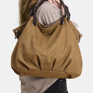 Capacious Japanese retro shopping bag for men and women, increased thickness