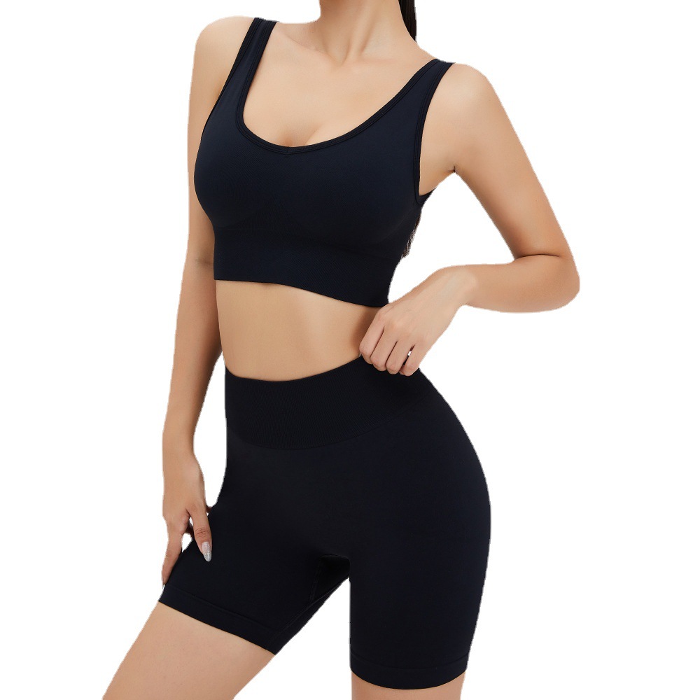 Europa y América nueva ropa de entrenamiento superior chaleco absorción de choque ropa interior deportiva desmontable almohadilla en el pecho de secado rápido yoga belleza espalda mujeres