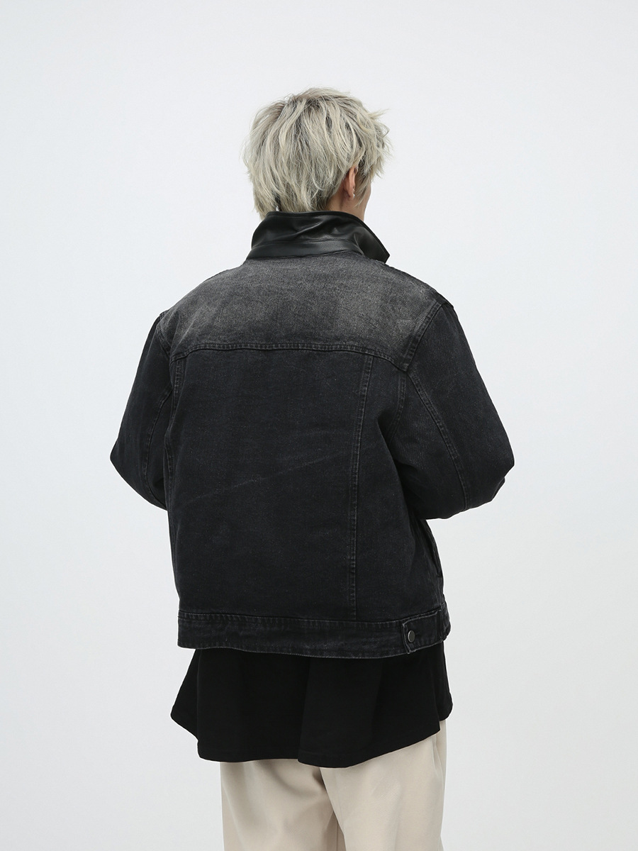 Mtlclothes ropa de Hombre | 2023 invierno nuevo retro suelta patchwork solapa pareja abajo chaqueta hombres