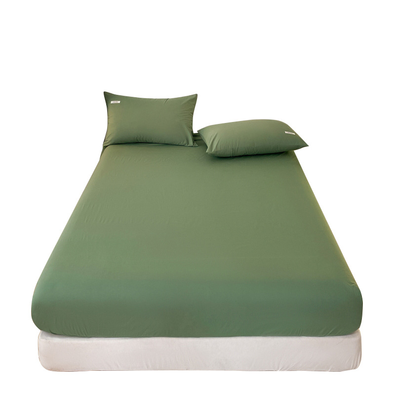 Silla de cama de algodón puro cepillado pieza individual 100 sábanas de algodón lavado de algodón Simmons Tatami protector de colchón cubierta antipolvo