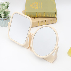 簡約雙面旋轉創意桌面化妝鏡  多功能居家台式公主鏡宿舍學生鏡子