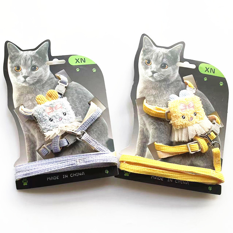 Huisdiervest Anti-ontsnapping Kattenlooptouw Borsttuig Buiten Speciale Kittenriem_voghion.com