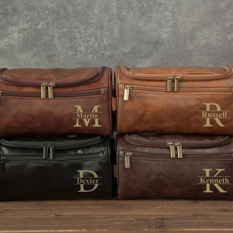 Amazon ETSY Hot Sale Men's High-end Cosmetic Bag Personalized Travel Bag Anniversary Gift Wash Bag