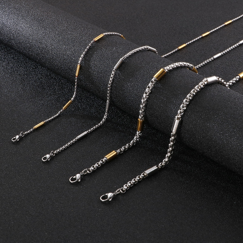 14g Weight PVD Coated Gold Plating Process 18K Real Gold Plated Plating Material Necklace Classification 304 Stainless Steel Chain Material 1 Piece Quantity Daily Occasion 304 Stainless Steel Material Geometric Pattern Unisex Gender Simple Style Style Waterproof Non Tarnish Craft PVD Coated 18K Gold Plated Geometric Titanium Steel Simple Style Waterproof Non Tarnish Titanium Steel Necklace 无