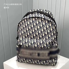 新款男女双肩包帆布提花旅行包大容量百搭学生书包背包时尚刺绣包