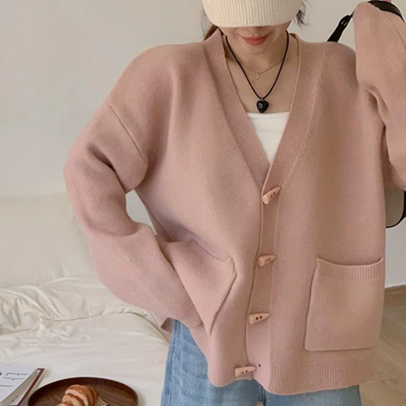 Capacious sweater, jacket, cardigan, loose fit, increased thickness
