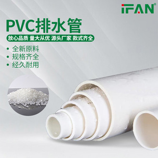 PVC water pipe 50 75 110 sewage pipe household White factory wholesale U-PVC falling rainwater drainage pipe