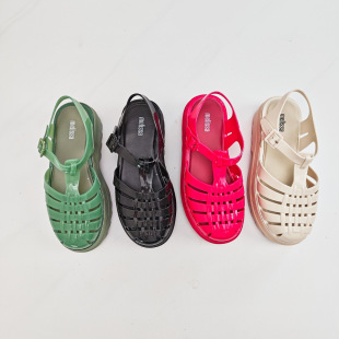 melissa Platform Platform Woven Roman Sandals Toe Hollow Sandals Platform High Heels Female Melissa
