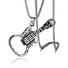 Retro guitar, men's bottle opener, pendant, necklace hip-hop style, fashionable accessory, wholesale