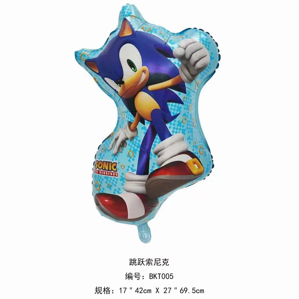 Erizo Sony K globo de aluminio sonido niño dibujos animados fiesta de cumpleaños diseño globo niños