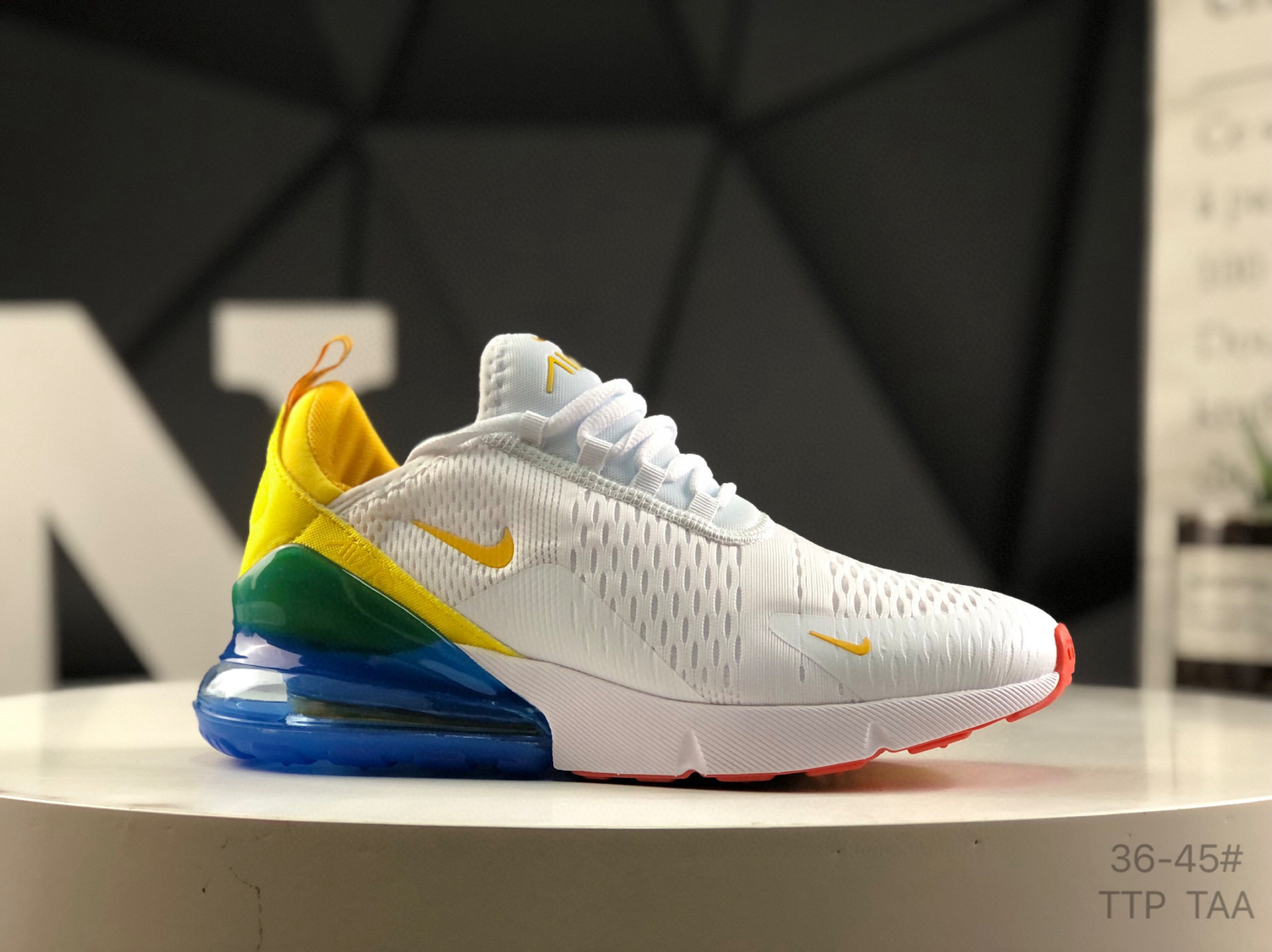 Fábrica de zapatos Putian Air Max270 cojín de aire mesh transpirable ligero zapatos de correr hombres y mujeres zapatos deportivos casuales comercio exterior