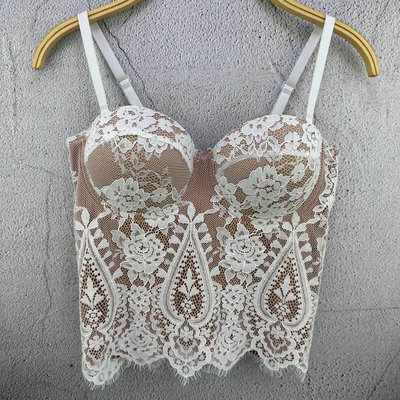 Amazon Lace Camisole with Chest Pad Women's Outer Wear Pure Sexy Slim Base Top Summer