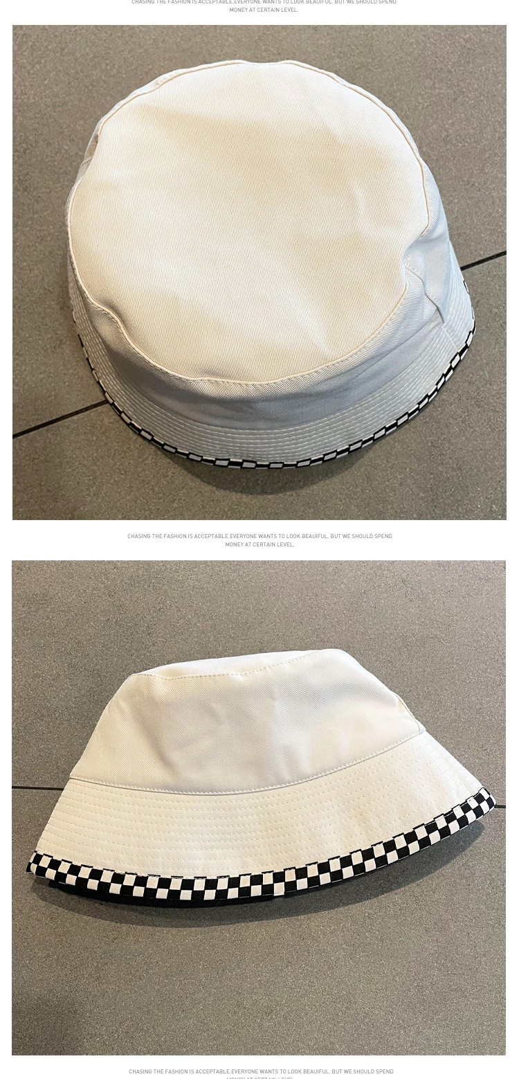 Women's Streetwear Lattice Flat Eaves Bucket Hat display picture 2