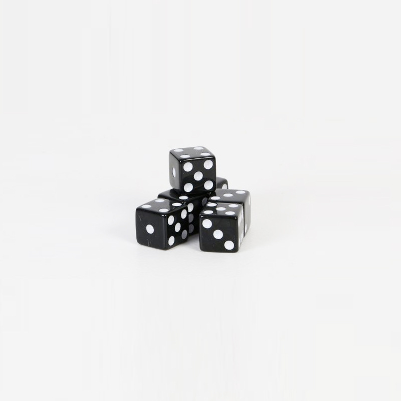 Cross-border source 12 dice right angle 12mm color Black Dice sieve game backgammon with dice