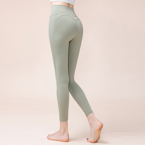 New Arrival Lulu Double-Sided Brushed, Seamless, Bare-Skin Feel High-Waist Nylon Fitness & Yoga Pants for Women – Perfect for Running, Sports, and Yoga