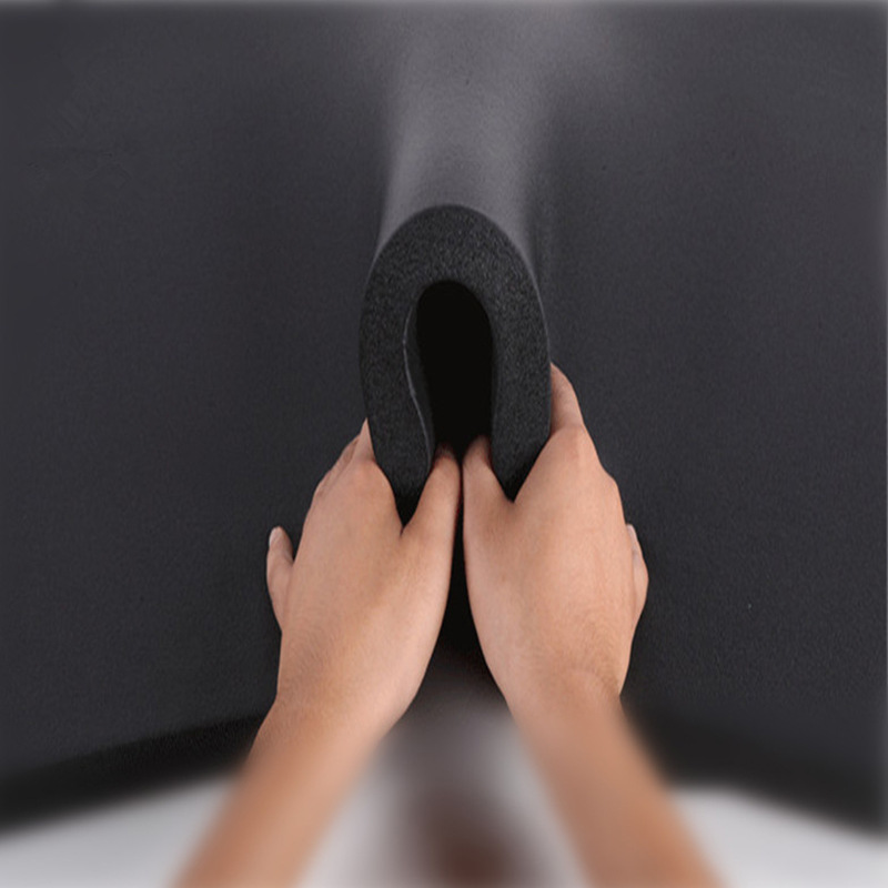 高密度NBR 瑜伽垫闭孔发泡材料黑色防火阻燃单双面带皮 NBR泡棉