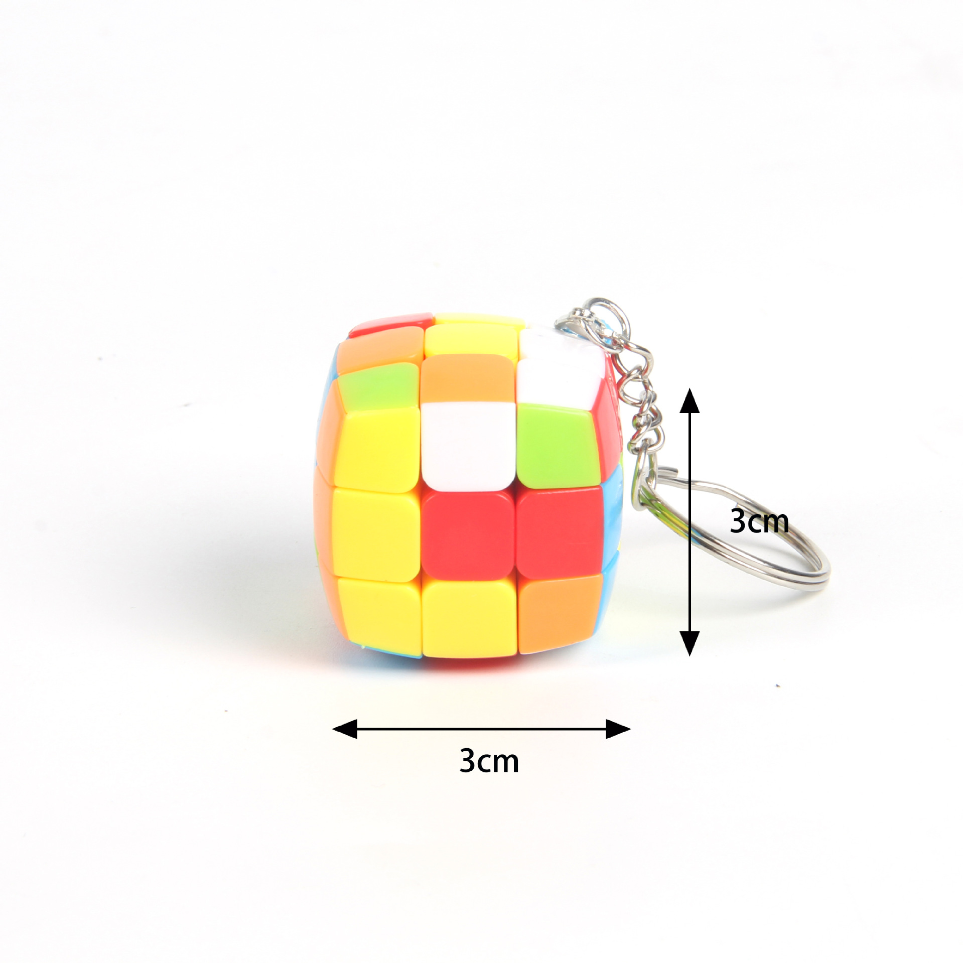 ZCUBE de tercer nivel de color mini cubo llavero de color sólido sin pegatina mini 3,0 CM colgante juguetes educativos