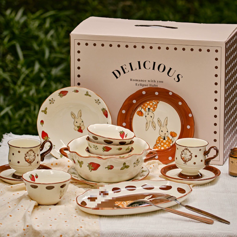 Tableware, high quality ceramic set for home use, Birthday gift