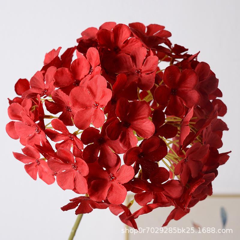Piruleta de simulación, hortensia, hortensias grandes, boda, decoración de hileras de flores, decoración de arreglos florales para el hogar, decoración de flores decorativas
