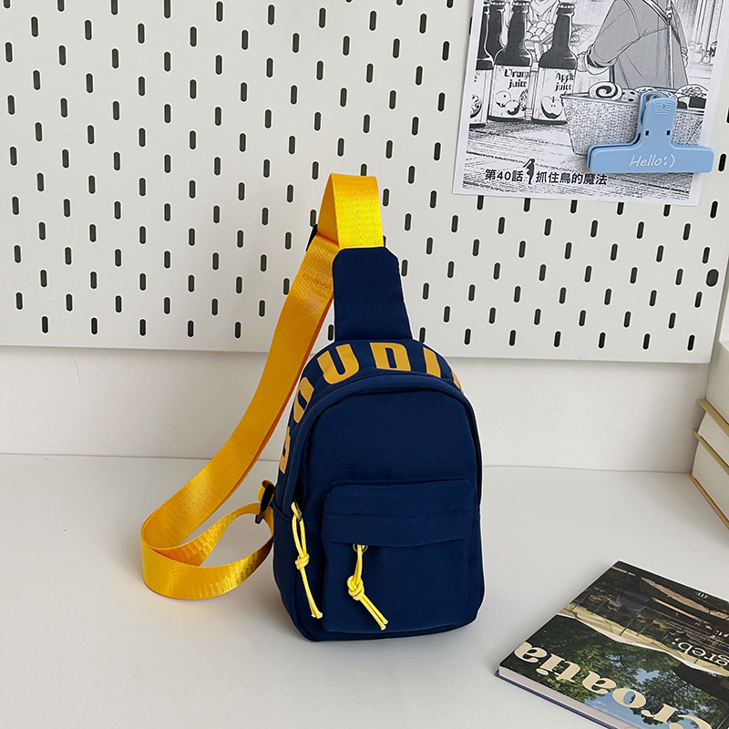 Moda coreana para niños mochila de pecho simple ocio de color sólido para niños niñas viajar bebé mochila de hombro