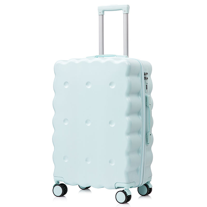 조용하고 차분한 하늘색 다기능 두꺼운 여행 가방