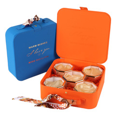 新款橙色藍色滋補品五拼包裝盒海參燕窩海參蟲草西洋參禮品盒空盒
