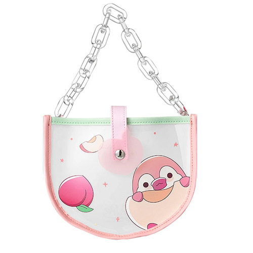 MINISO famous brand PUPU series peach dual-purpose fashion bag fashion bag women's new bag carry-on